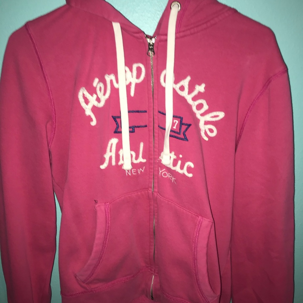 Pink zip up sweatshirt